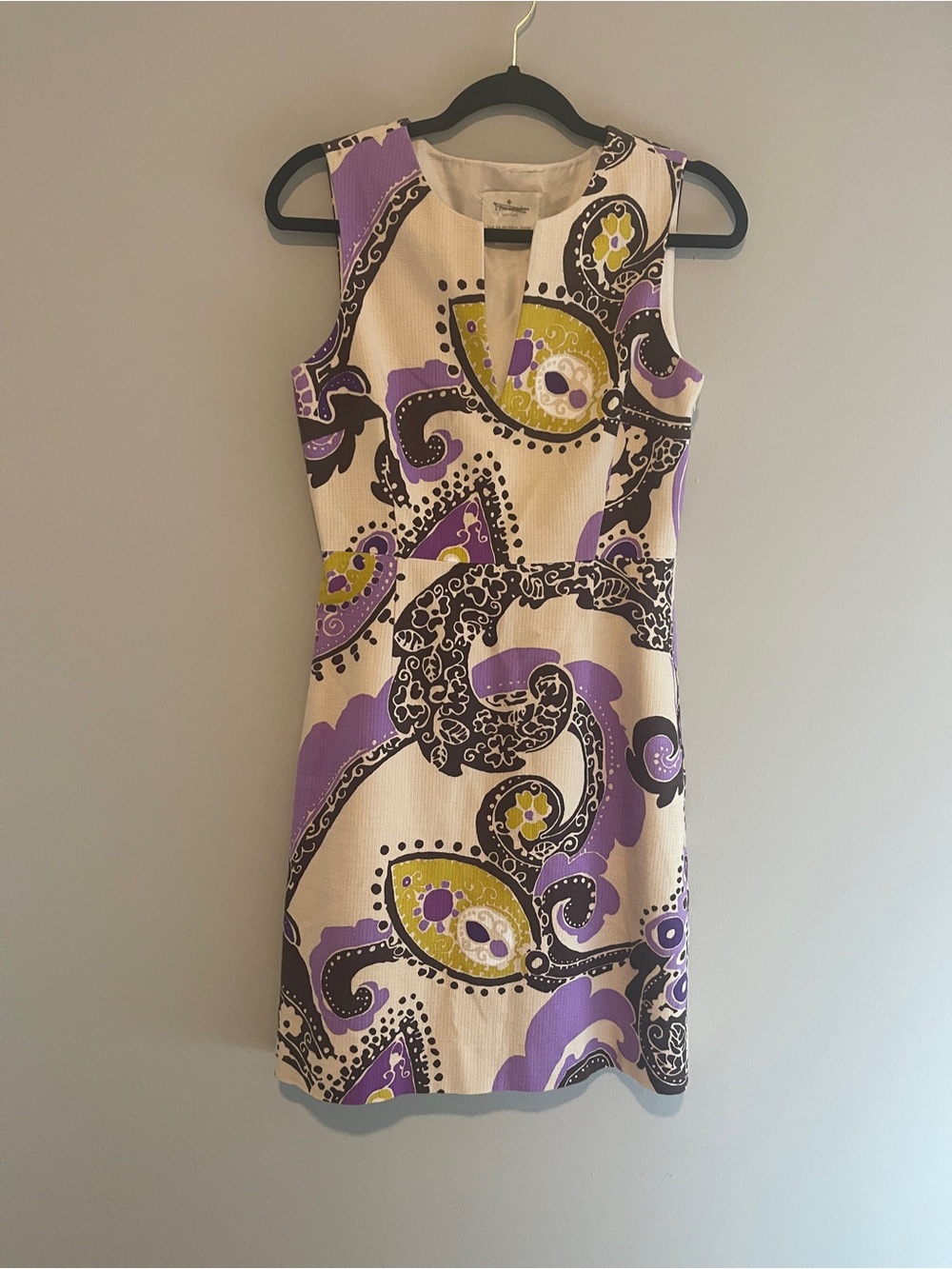 Kate Spade Keiran Dress Hydrangea Moroccan Paisley Cotton Sheath Size 4 - Picture 2 of 11